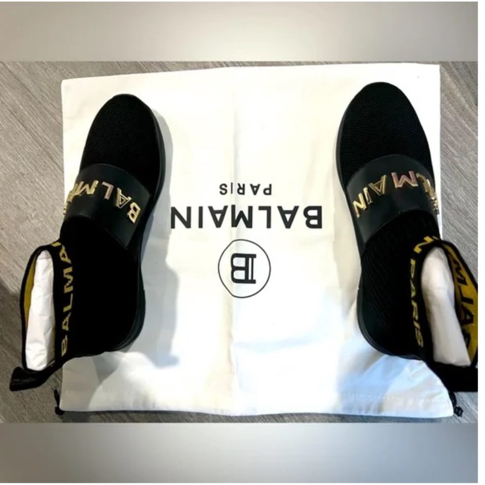 🔥🔥🤩BALMAIN Black Cameron sock sneakers🤩🔥🔥